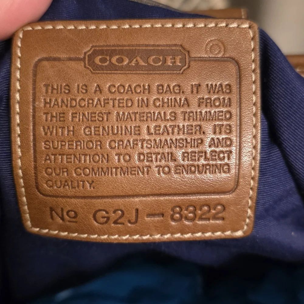 Coach Vintage Plaid Wool Purple Tote - Picture 3 of 7